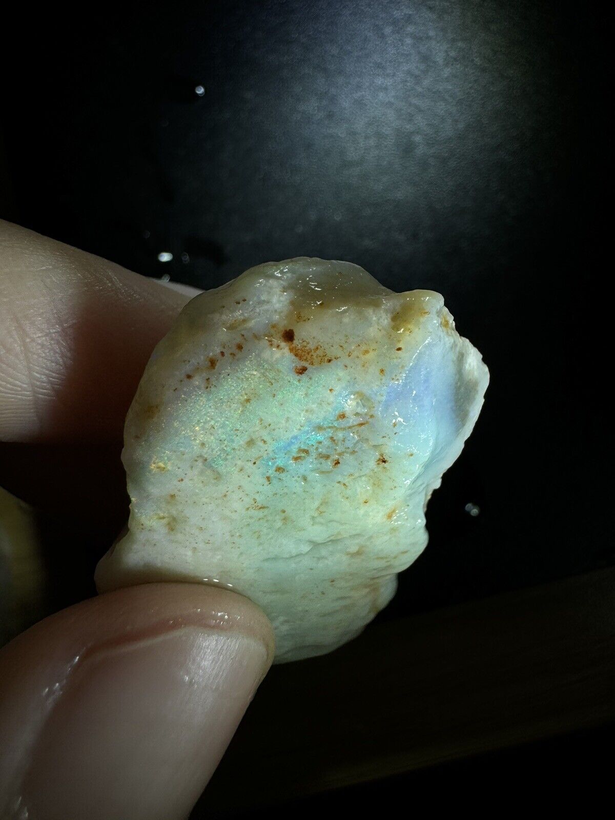 54.8 Carats Solid Rough Coober Pedy Opal Piece with Beautiful Colour B1
