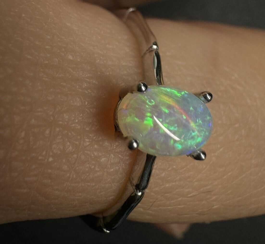 Ring $180 Opal Piece with Beautiful Colour C1-2206
