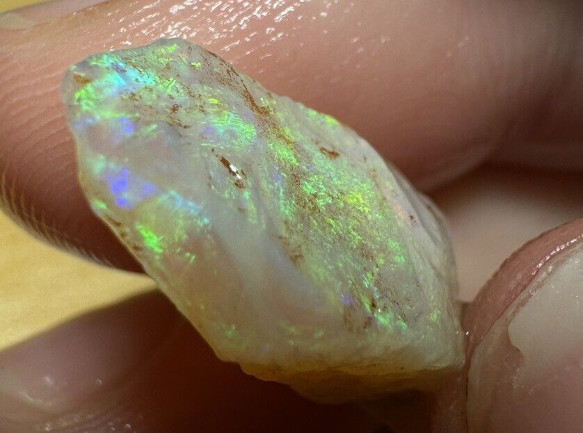 7.8 Carats Solid Rough Coober Pedy Opal Piece with Beautiful Colour C1