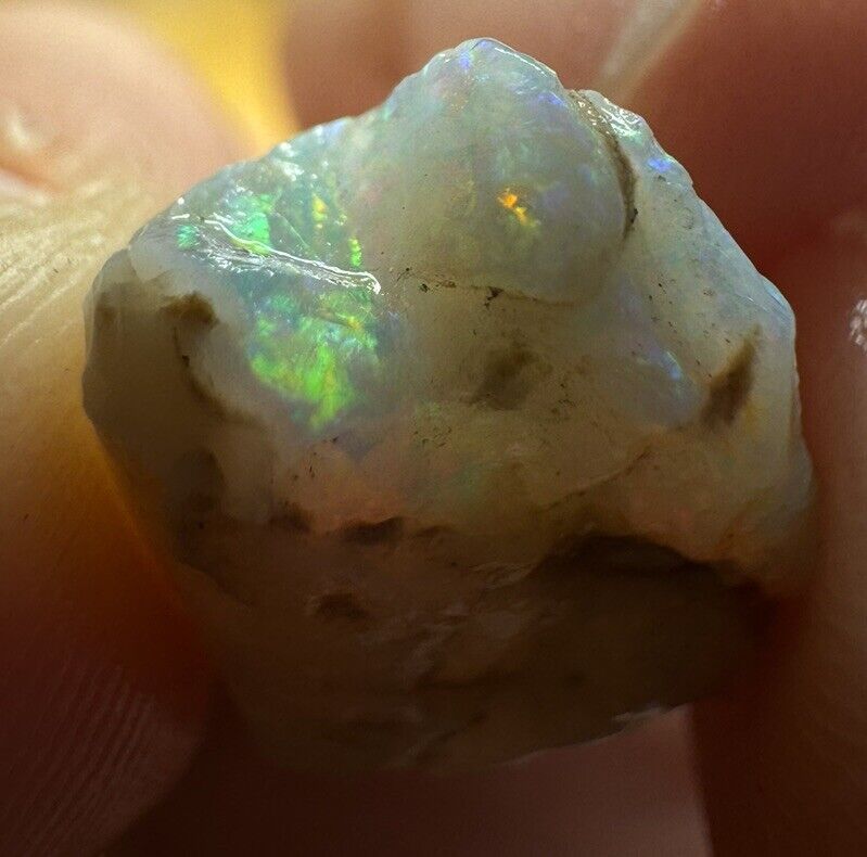 6.6 Carats Solid Rough Coober Pedy Opal Piece with Beautiful Colour B1