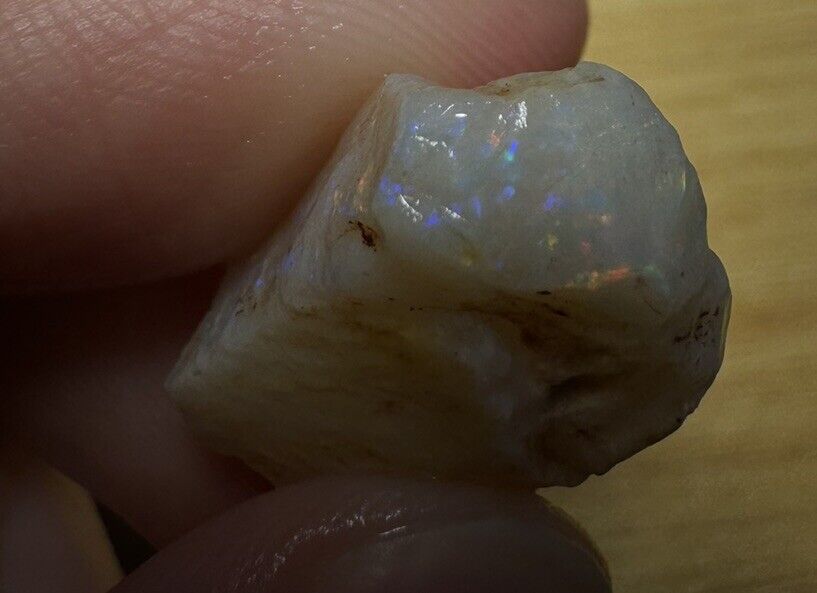 9.6 Carats Solid Rough Coober Pedy Opal Piece with Beautiful Colour B1