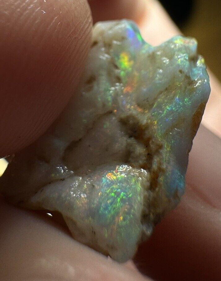 6.6 Carats Solid Rough Coober Pedy Opal Piece with Beautiful Colour B1