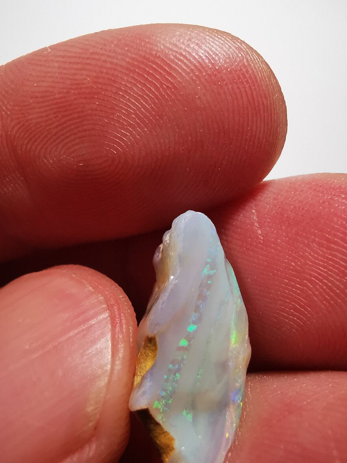 5.8 Carats Solid Rough Coober Pedy Opal Piece with Beautiful Colour B1