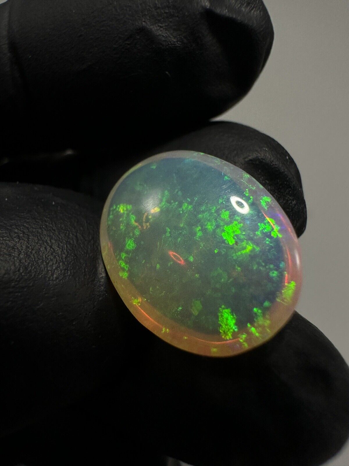 9.2 carats Crystal Opal cut stone Gem grade High Dome Oval With Beautiful Bright Colors
