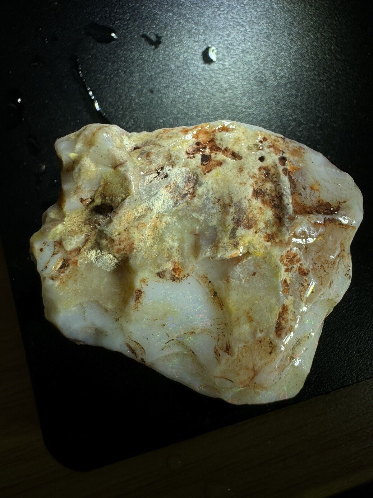 87.4 Carats Solid Rough Coober Pedy Opal Piece with Beautiful Colour B1