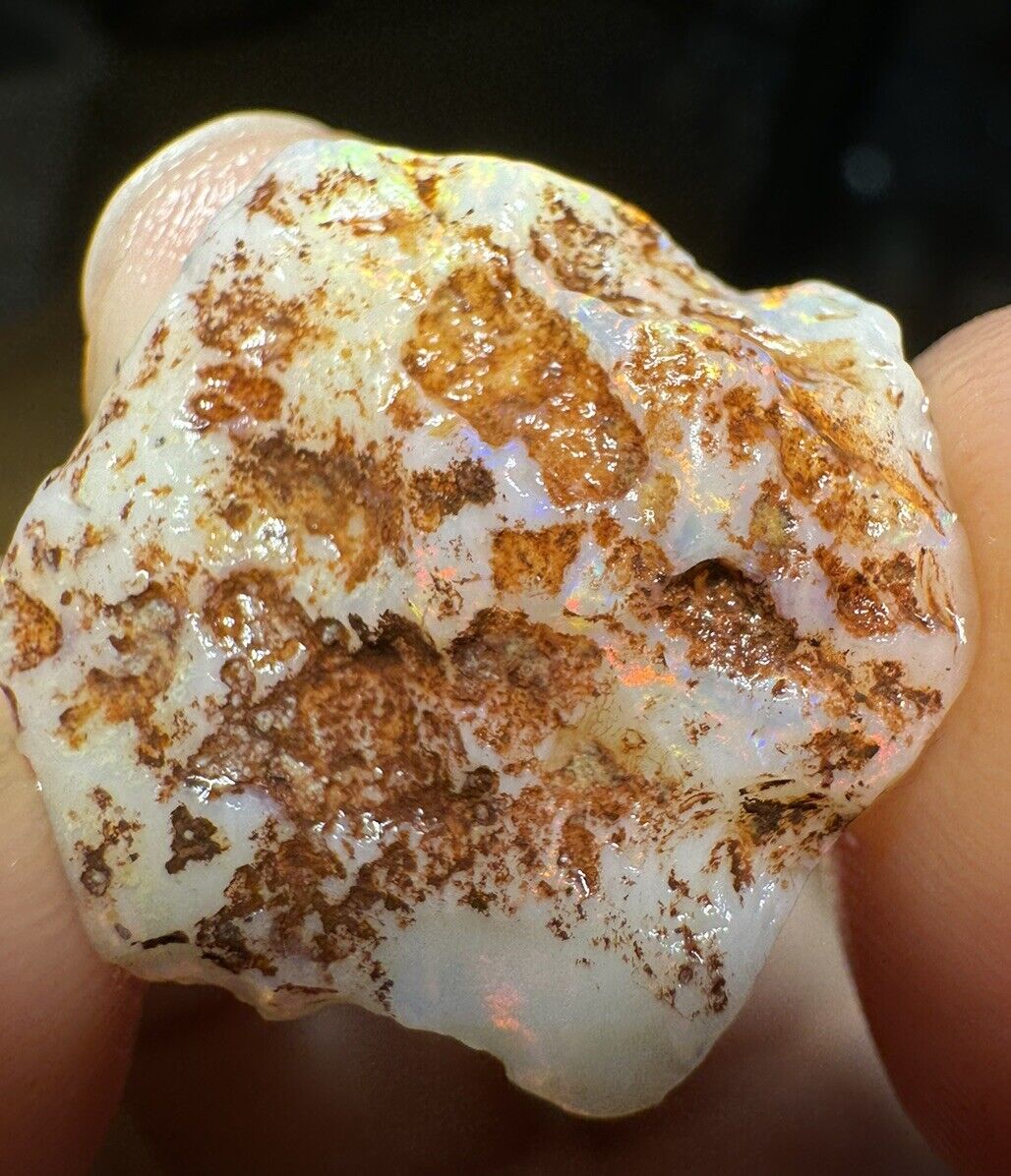 12.3 Carats Solid Rough Coober Pedy Opal Piece with Beautiful Colour B1