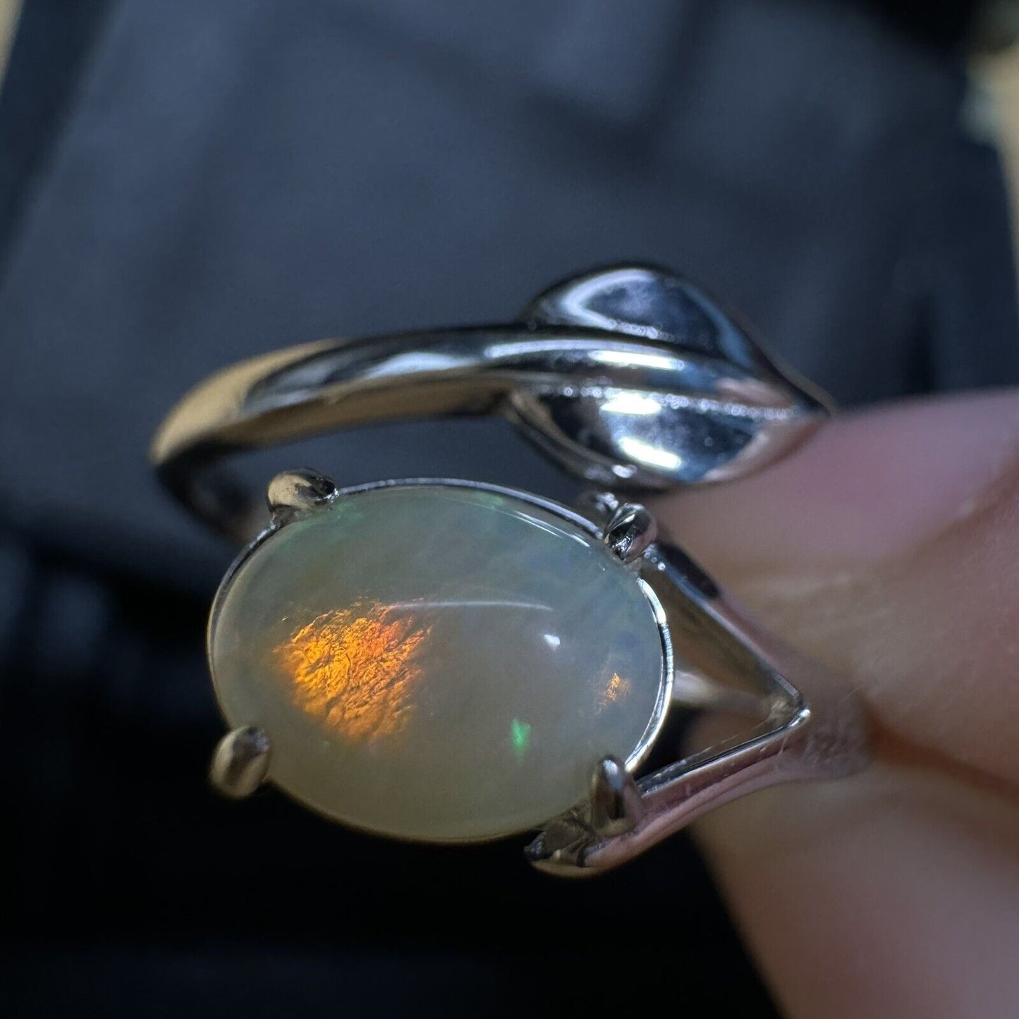 Ring $180 Opal Piece with Beautiful Colour C1-2212
