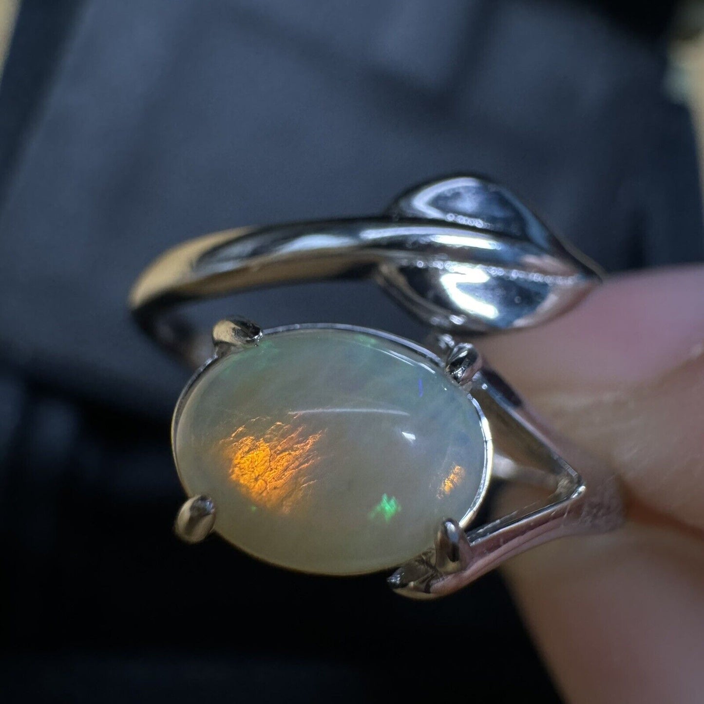 Ring $180 Opal Piece with Beautiful Colour C1-2212