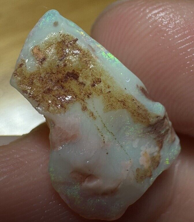 5.3 Carats Solid Rough Coober Pedy Opal Piece with Beautiful Colour B1