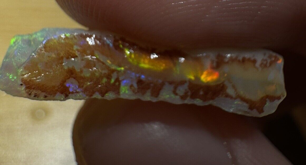 6.4 Carats Solid Rough Coober Pedy Opal Piece with Beautiful Colour C1