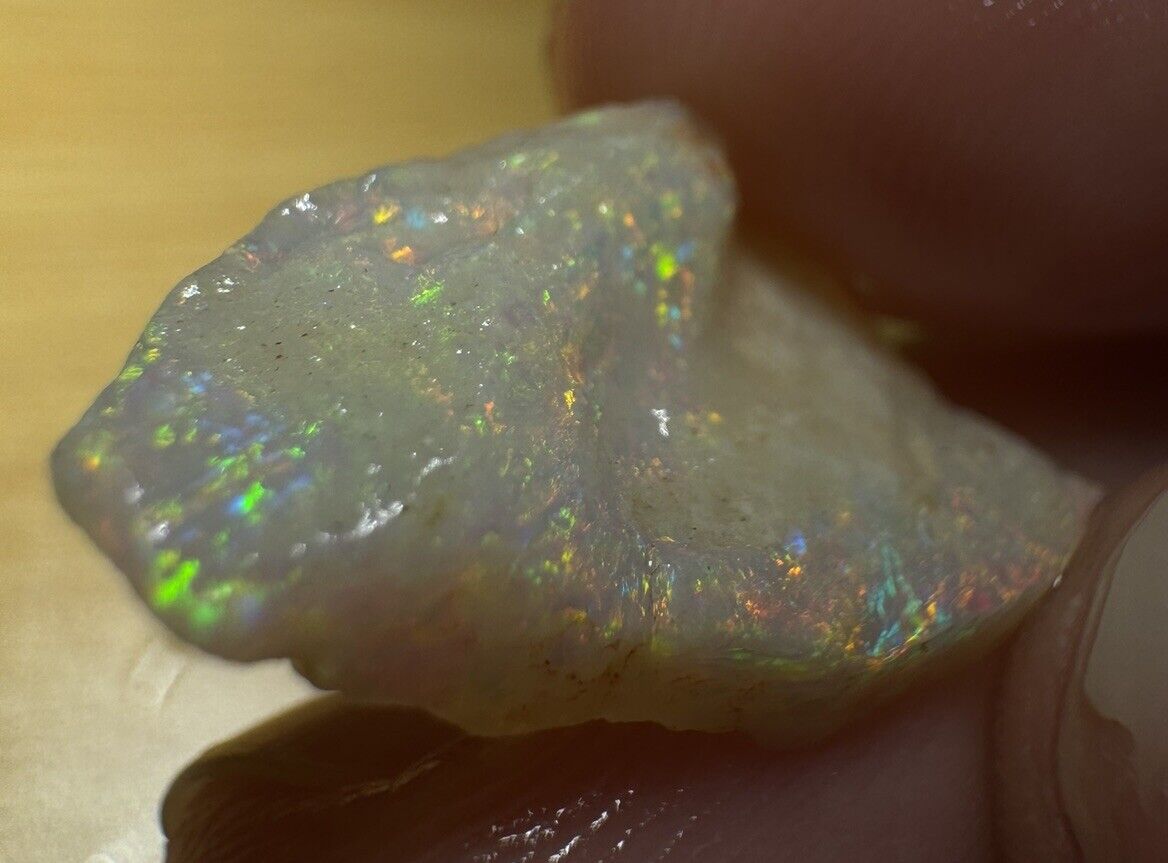 6 Carats Solid Rough Coober Pedy Opal Piece with Beautiful Colour C1
