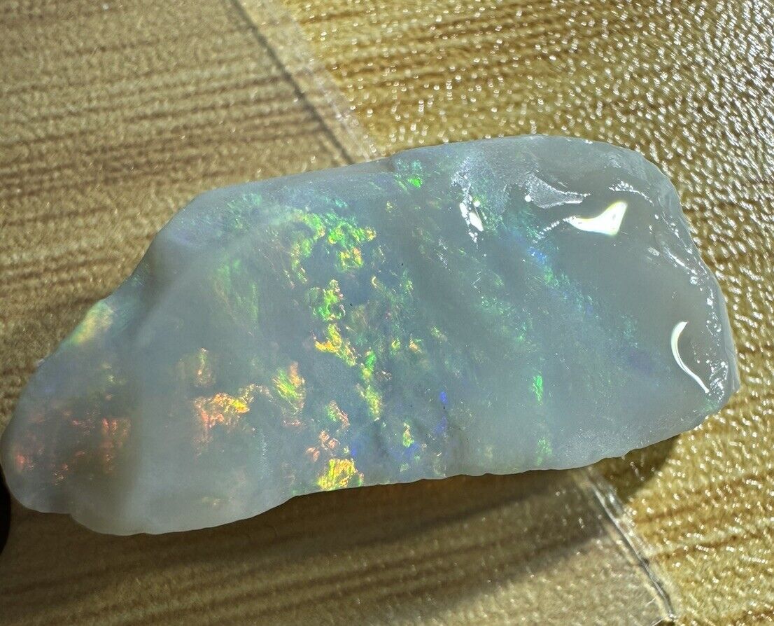 11.3 Carats Solid Rough Coober Pedy Opal Piece with Beautiful Colour
