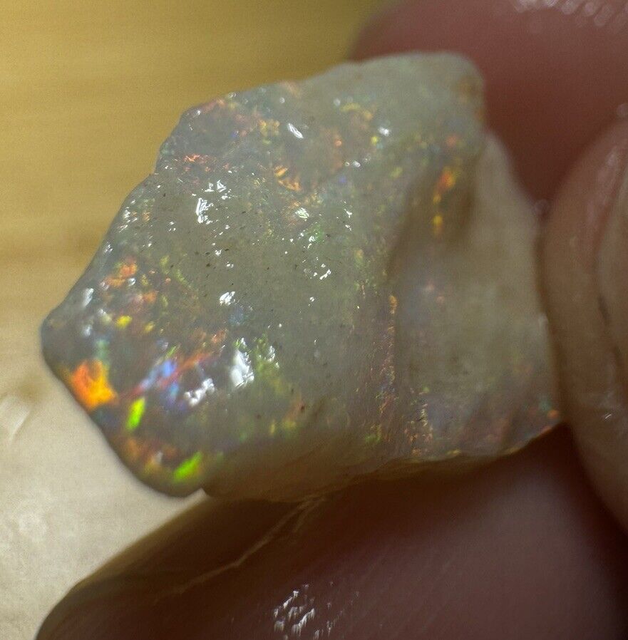 6 Carats Solid Rough Coober Pedy Opal Piece with Beautiful Colour C1