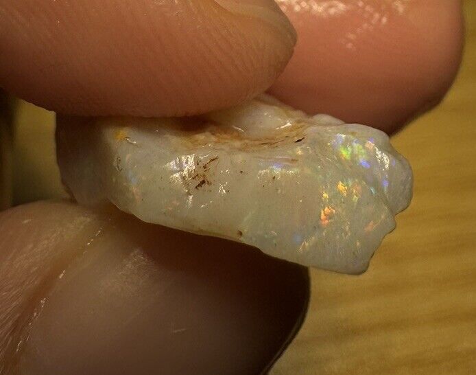 9.6 Carats Solid Rough Coober Pedy Opal Piece with Beautiful Colour B1