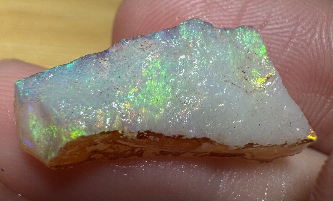 6.4 Carats Solid Rough Coober Pedy Opal Piece with Beautiful Colour C1