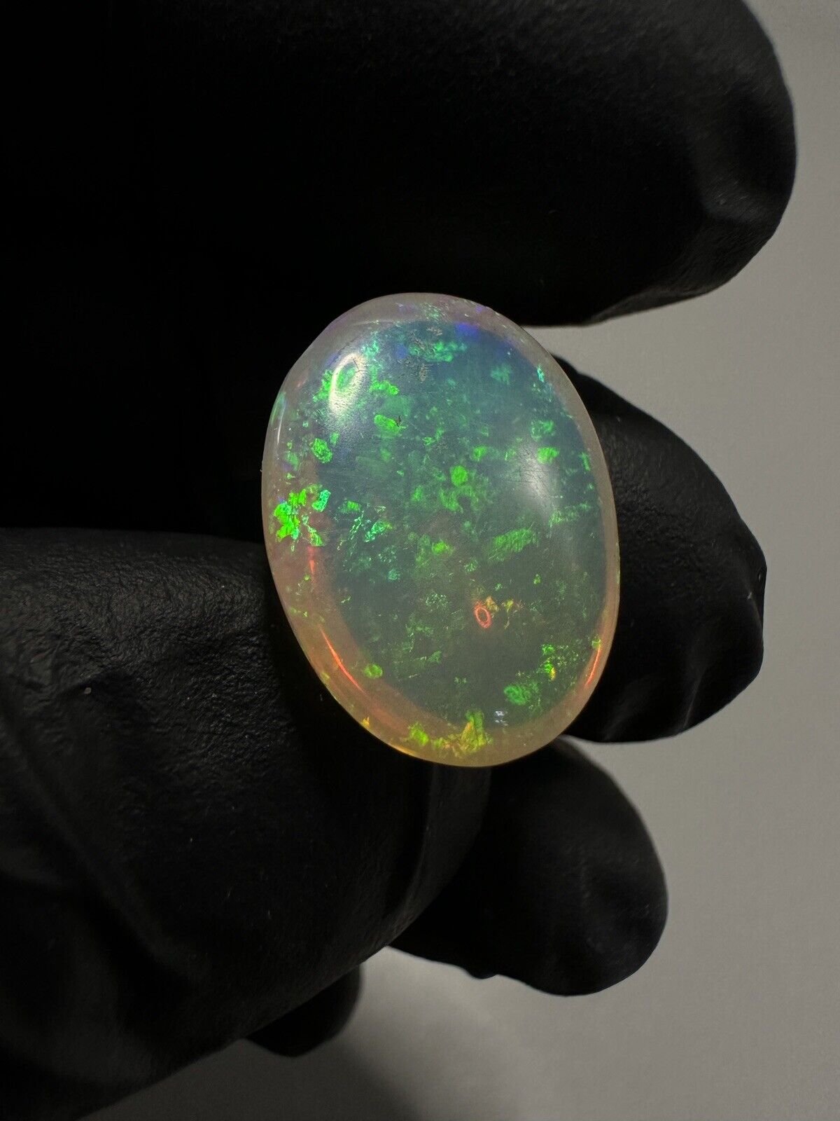9.2 carats Crystal Opal cut stone Gem grade High Dome Oval With Beautiful Bright Colors