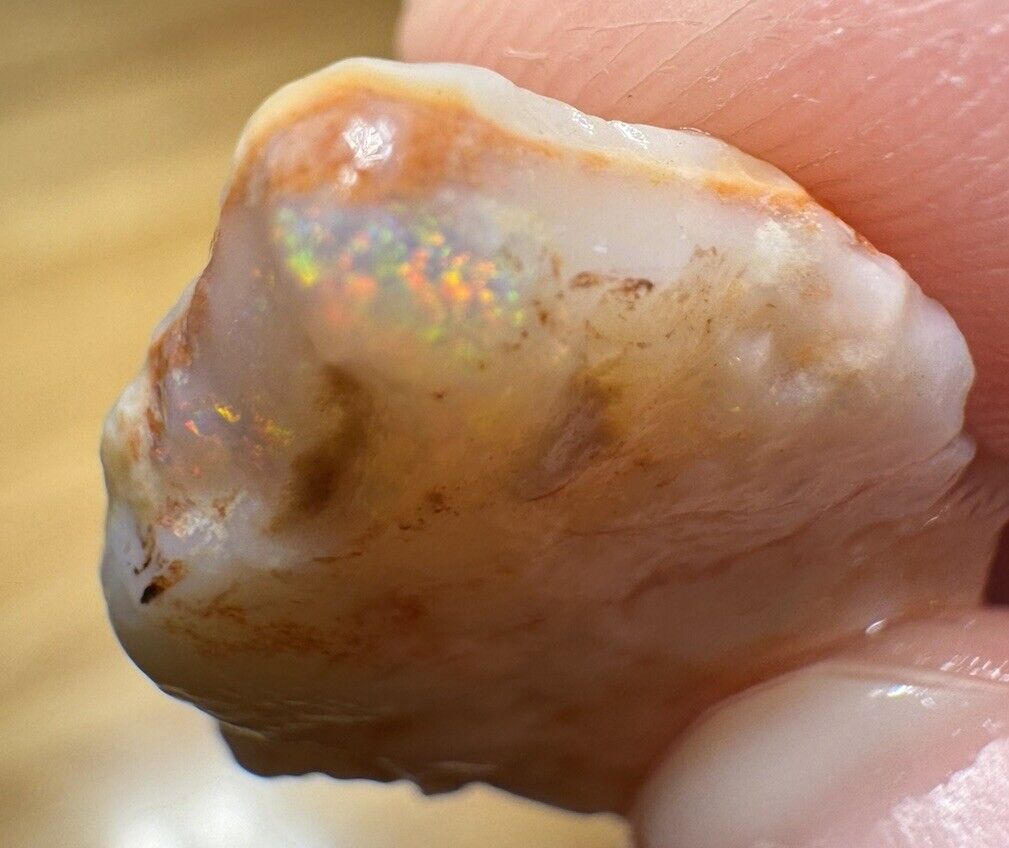 11.5 Carats Solid Rough Coober Pedy Opal Piece with Beautiful Colour B1 shell