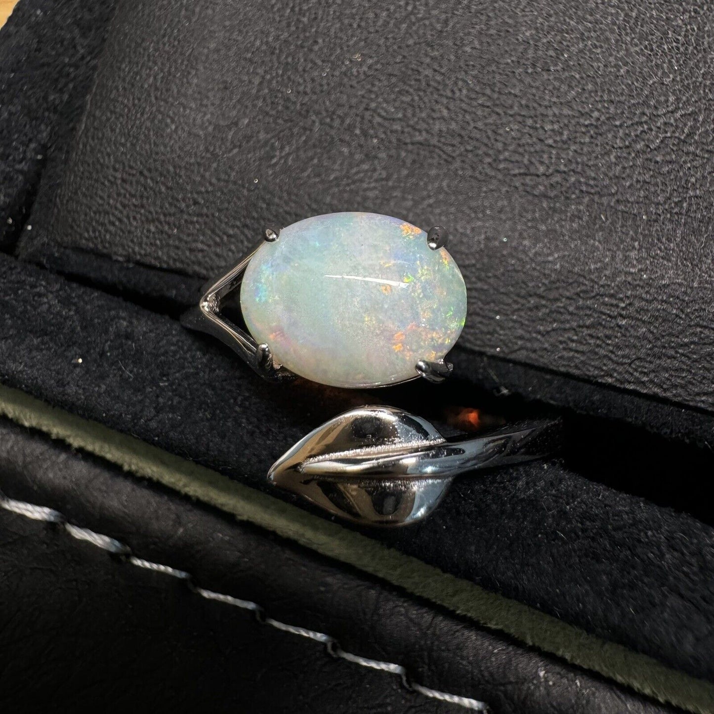 Ring $180 Opal Piece with Beautiful Colour C1-2216