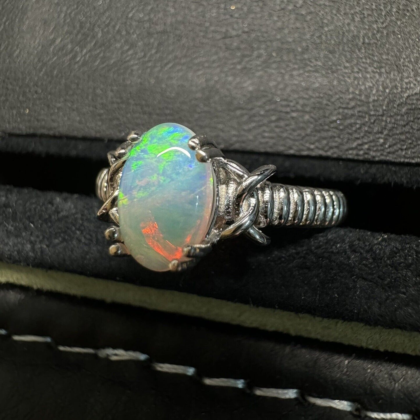 Ring $180 Opal Piece with Beautiful Colour C1-2207