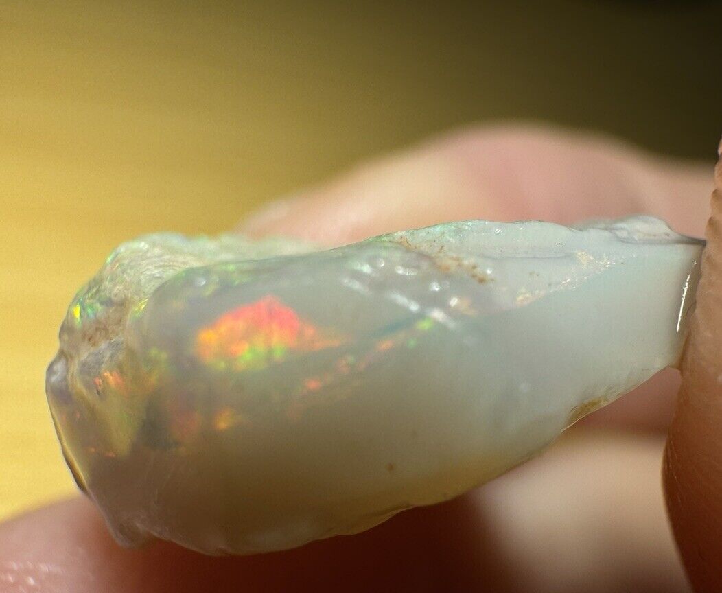 8.6 Carats Solid Rough Coober Pedy Opal Piece with Beautiful Colour C1