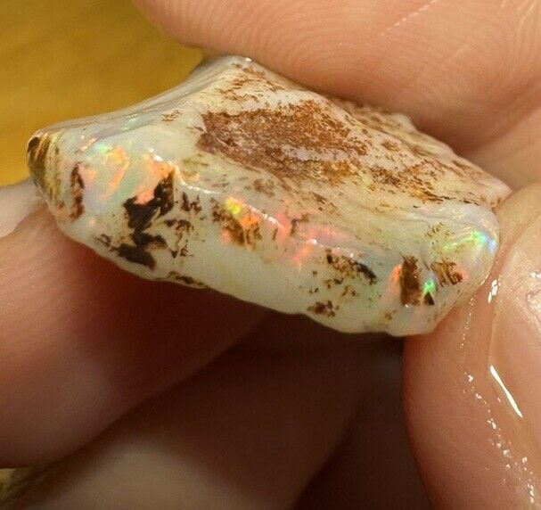 12.3 Carats Solid Rough Coober Pedy Opal Piece with Beautiful Colour B1
