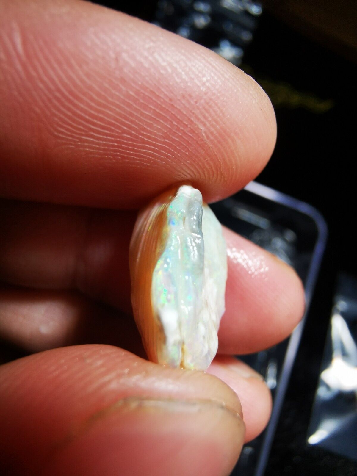 6.6 Carats Solid Rough Coober Pedy Opal shell with Beautiful Colour
