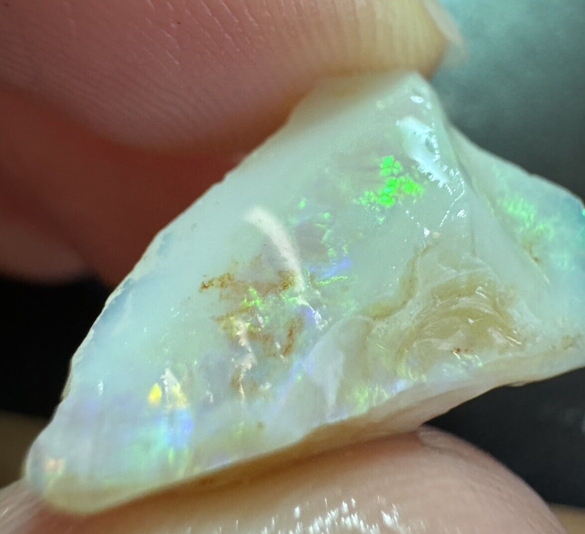 5.8 Carats Solid Rough Coober Pedy Opal Piece with Beautiful Colour