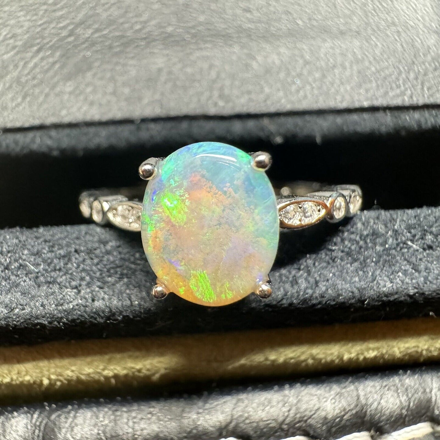 Ring $180 Opal Piece with Beautiful Colour C1-2205
