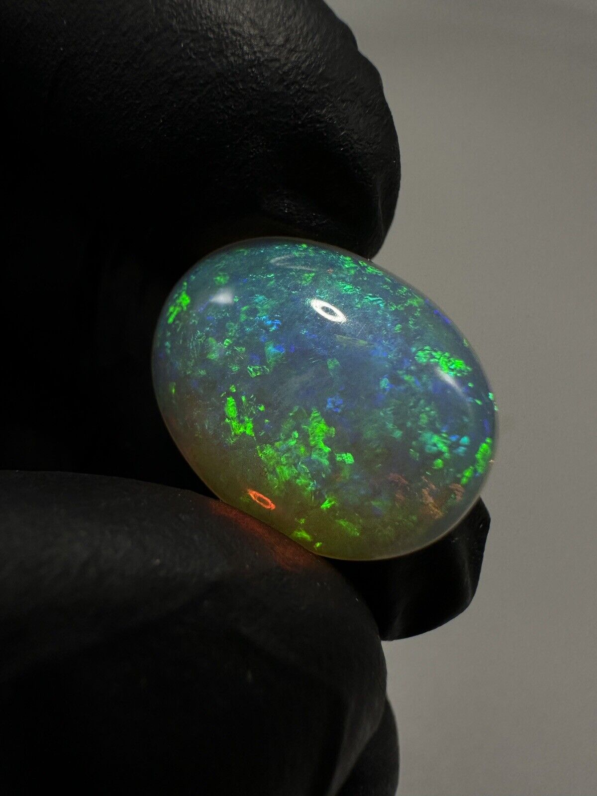 9.2 carats Crystal Opal cut stone Gem grade High Dome Oval With Beautiful Bright Colors