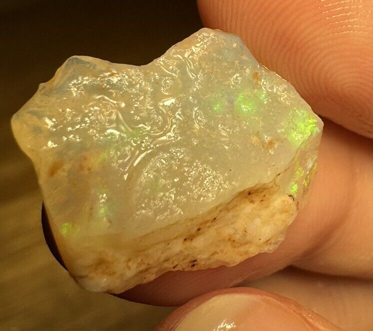 8.5 Carats Solid Rough Coober Pedy Opal Piece with Beautiful Colour B1