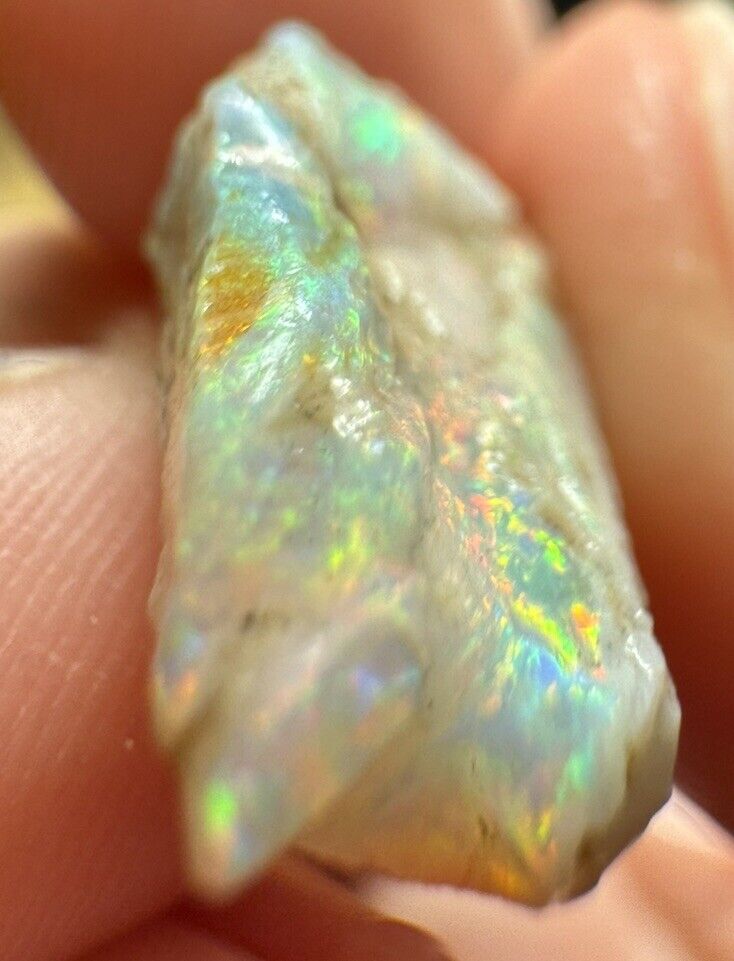 6.6 Carats Solid Rough Coober Pedy Opal Piece with Beautiful Colour B1