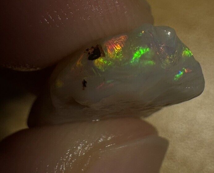9.1 Carats Solid Rough Coober Pedy Opal Piece with Beautiful Colour B1