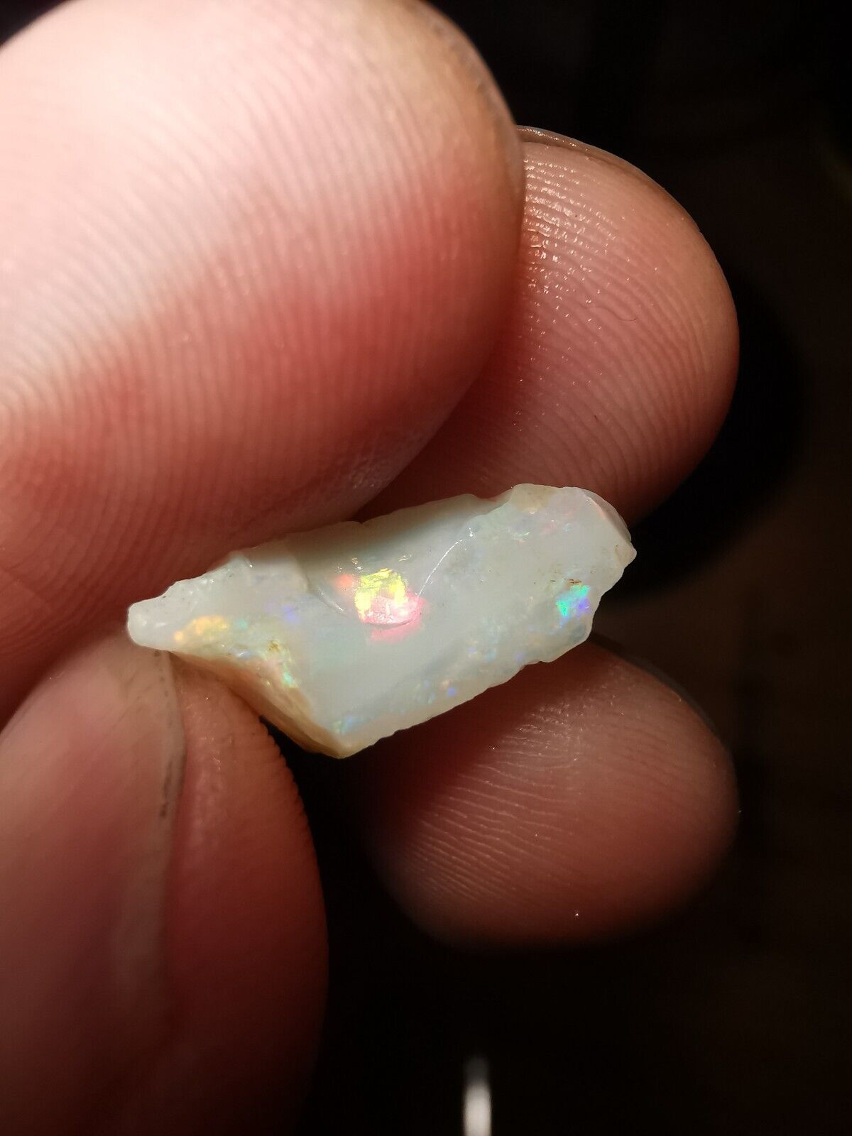 6.3Carats Solid Rough Coober Pedy Opal Piece with Beautiful Colour