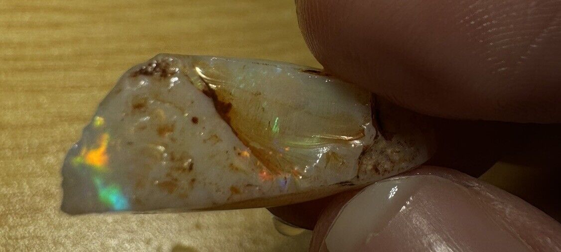 5.7 Carats Solid Rough Coober Pedy Opal Piece with Beautiful Colour C1