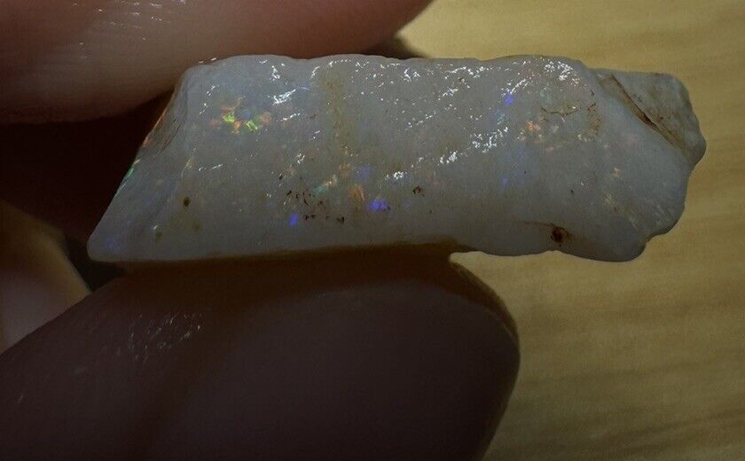 9.6 Carats Solid Rough Coober Pedy Opal Piece with Beautiful Colour B1