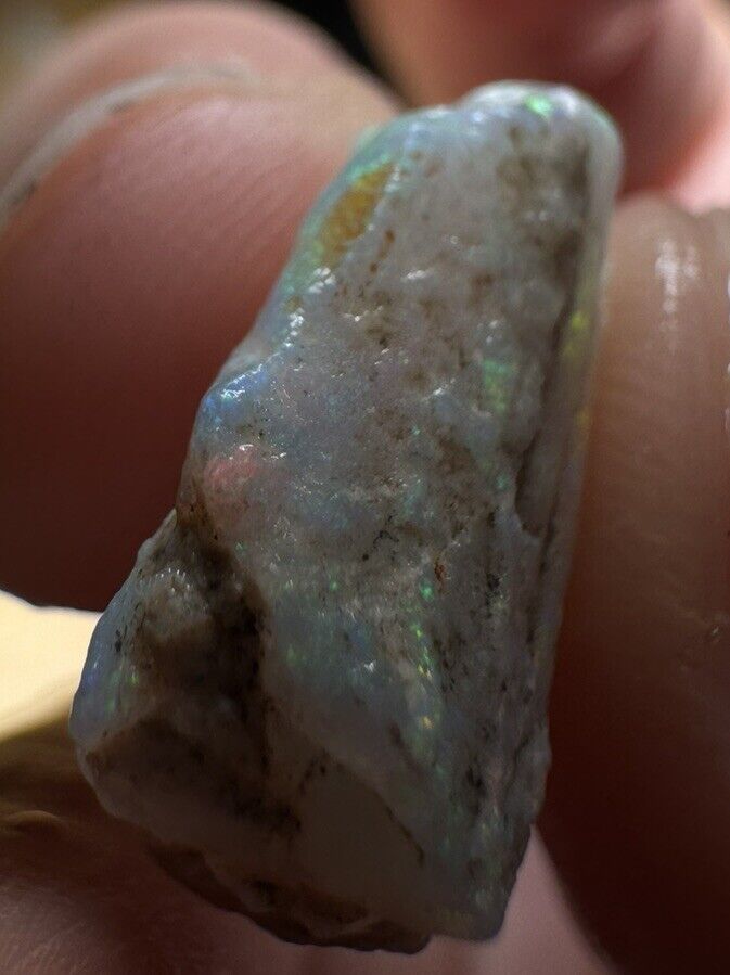 6.6 Carats Solid Rough Coober Pedy Opal Piece with Beautiful Colour B1