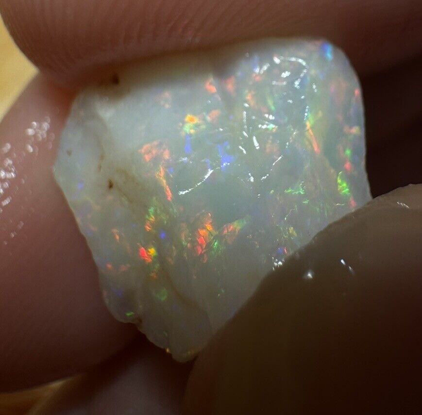 5.6 Carats Solid Rough Coober Pedy Opal Piece with Beautiful Colour B1 shell