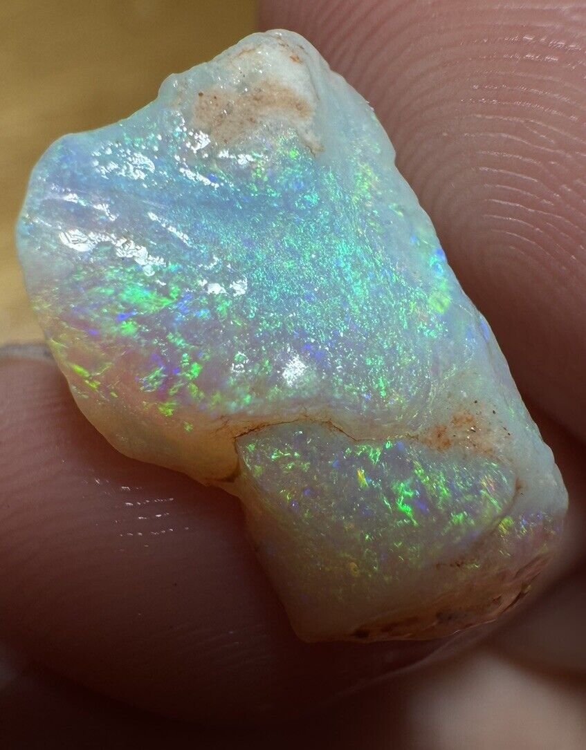 5.3 Carats Solid Rough Coober Pedy Opal Piece with Beautiful Colour B1