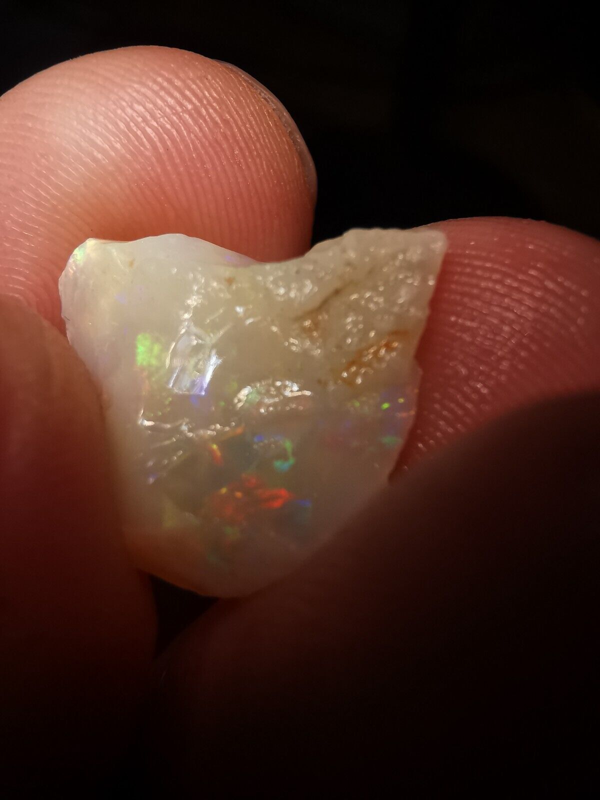 6.3Carats Solid Rough Coober Pedy Opal Piece with Beautiful Colour