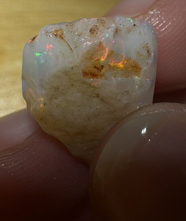8.1 Carats Solid Rough Coober Pedy Opal Piece with Beautiful Colour C1