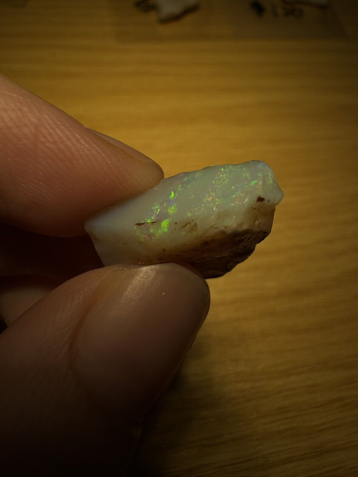 10 Carats Solid Rough Coober Pedy Opal Piece with Beautiful Colour B1