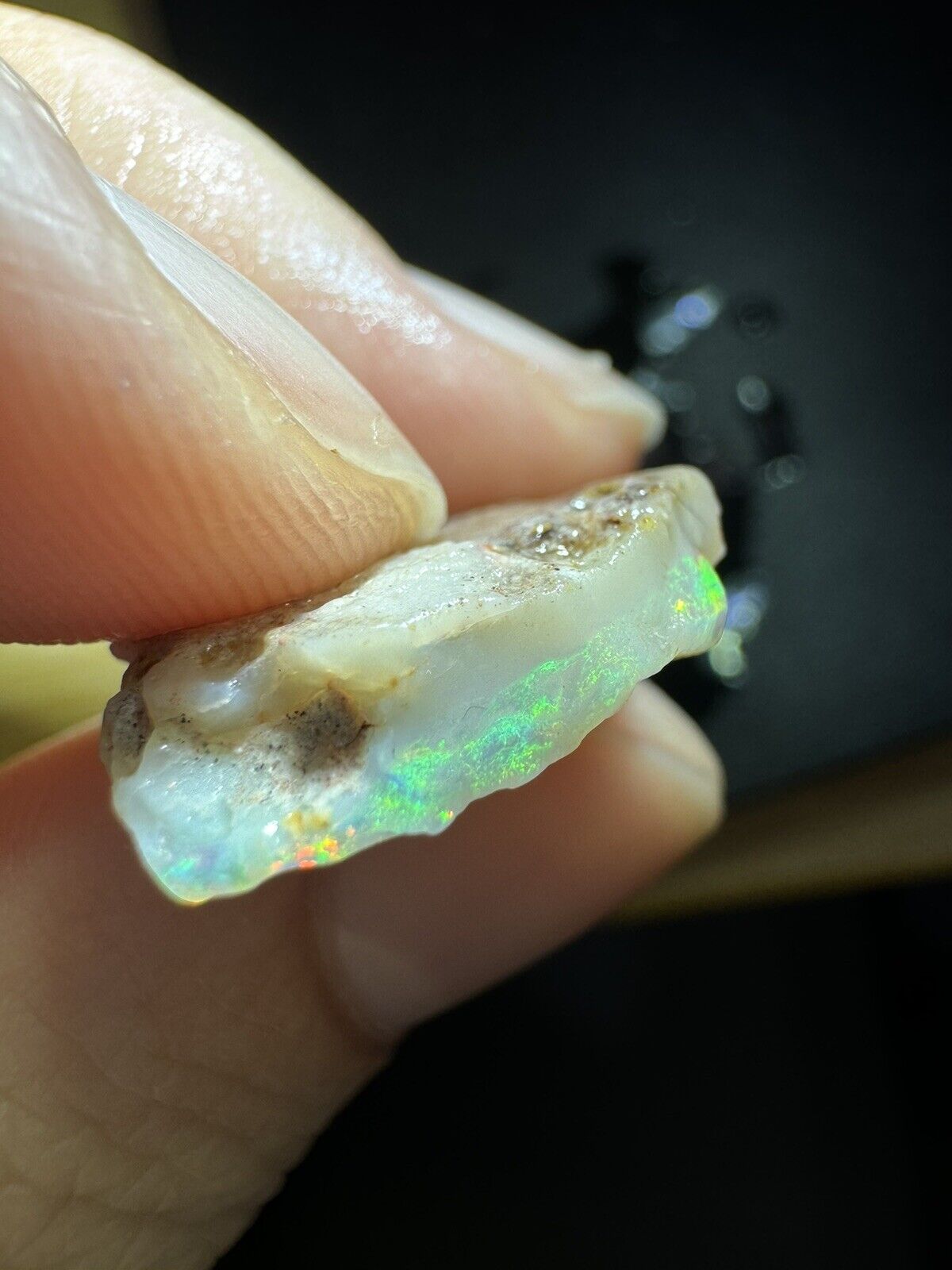 8.3 Carats Solid Rough Coober Pedy Opal Piece with Beautiful Colour MayT