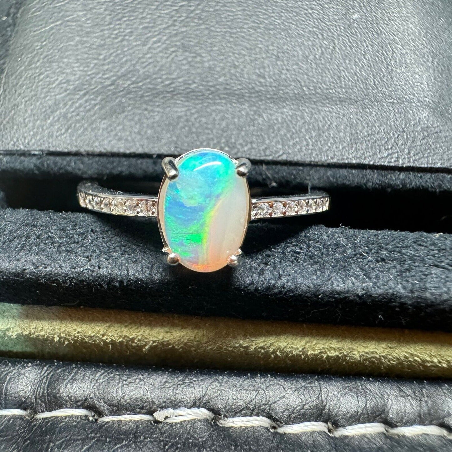 Ring $180 Opal Piece with Beautiful Colour C1-2204