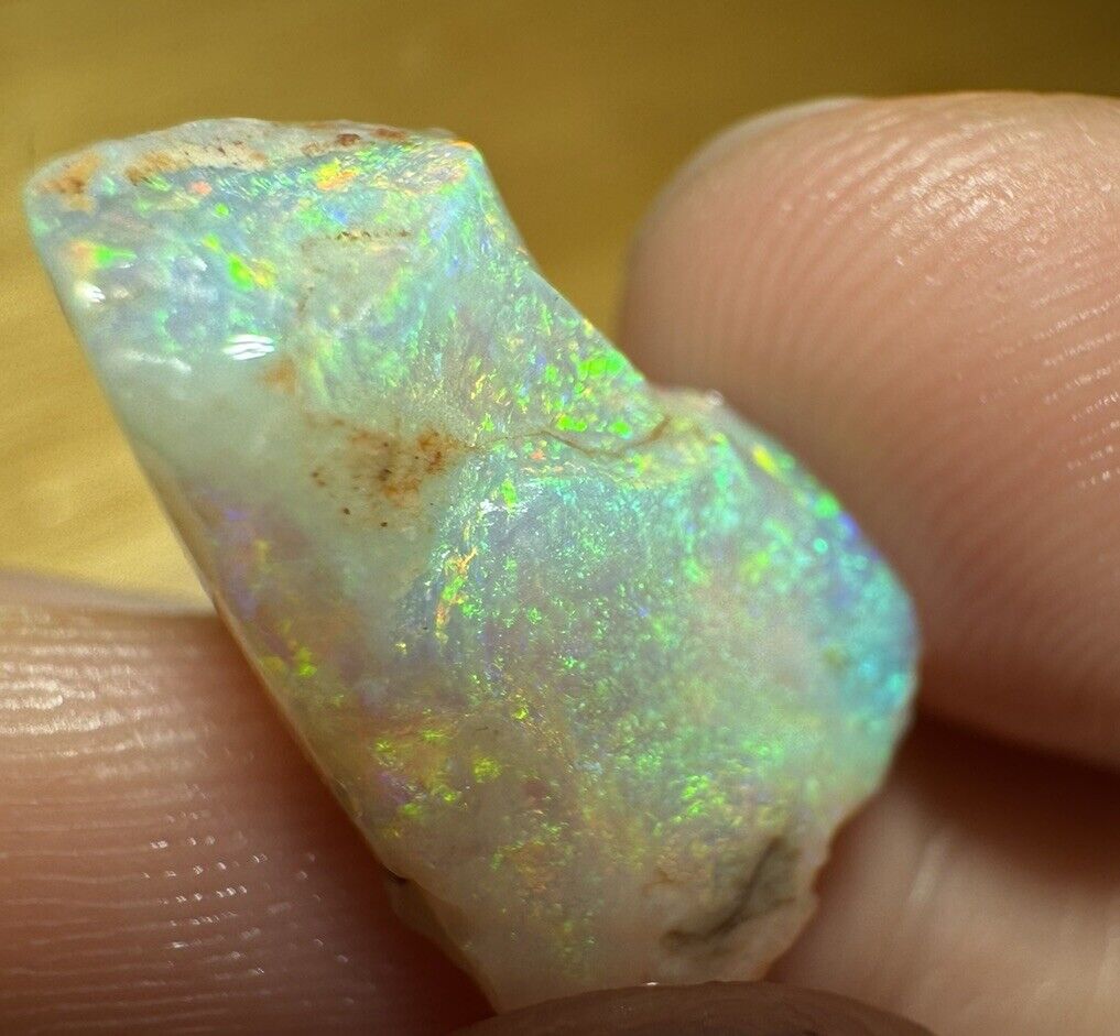 5.3 Carats Solid Rough Coober Pedy Opal Piece with Beautiful Colour B1