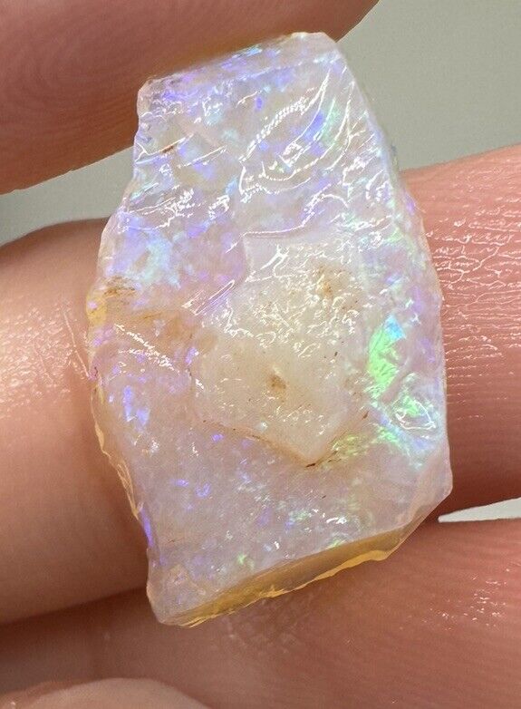 5.4 Carats Solid Rough Coober Pedy Opal Piece with Beautiful Colour