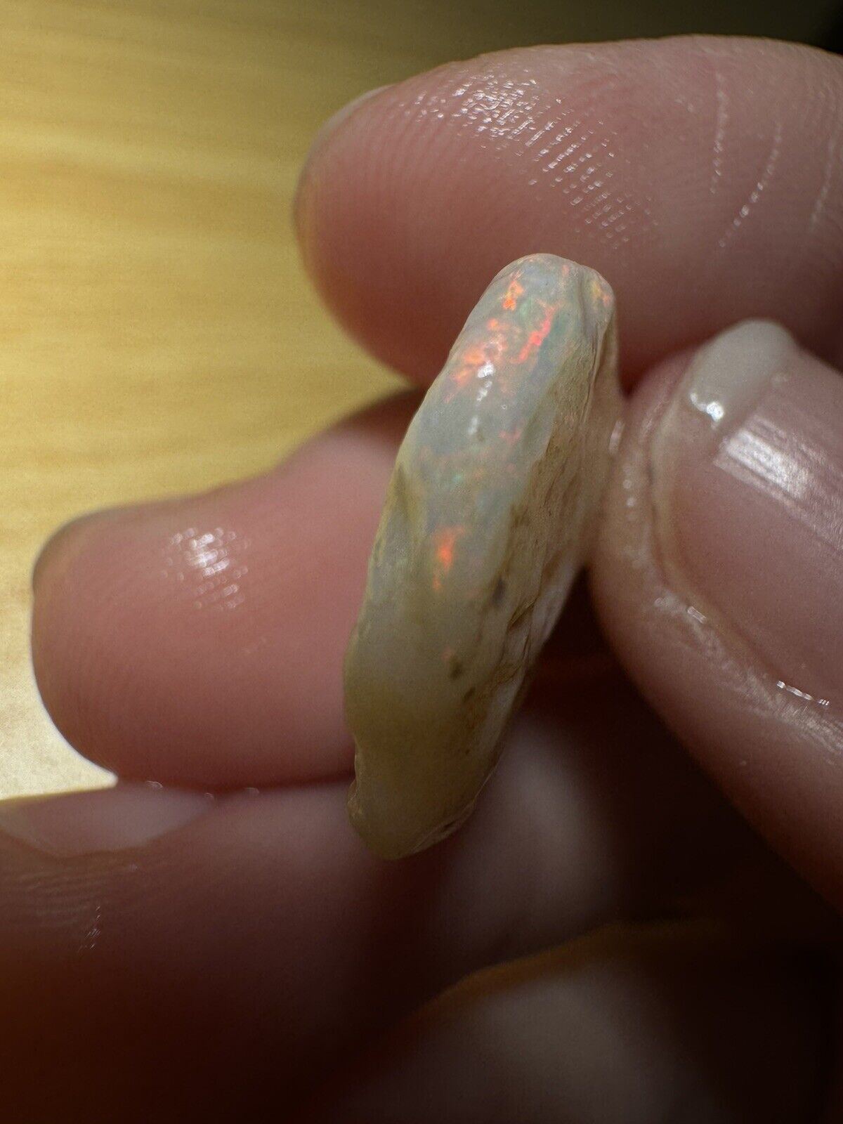 10 Carats Solid Rough Coober Pedy Opal Piece with Beautiful Colour C1