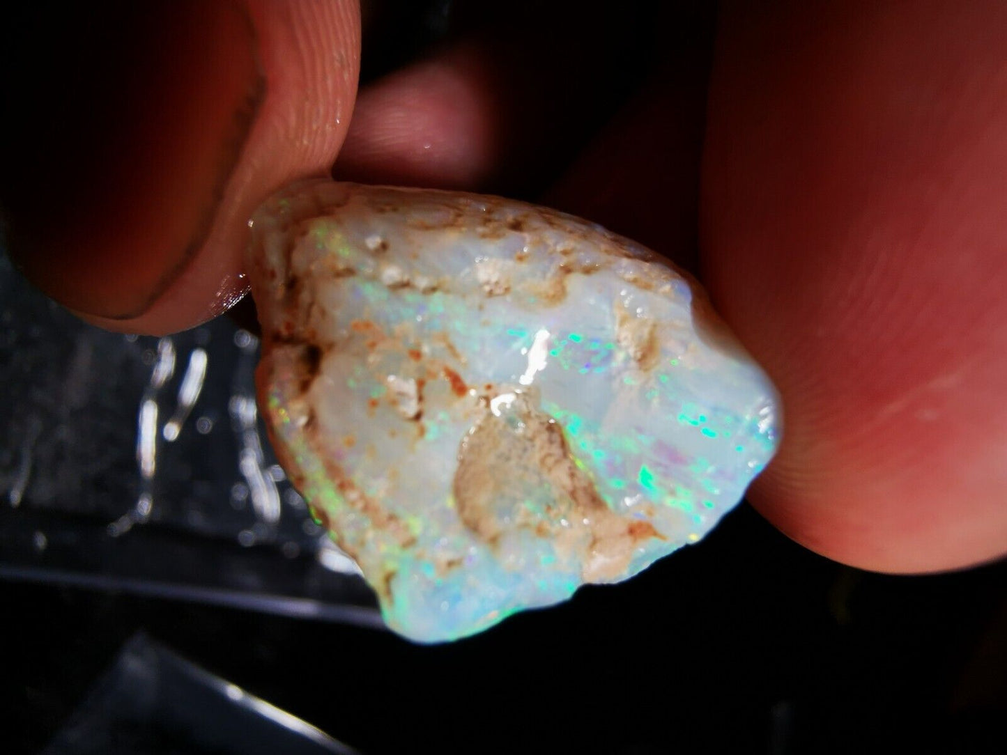 20.85 Carats Solid Rough Coober Pedy Opal Piece with Beautiful Colour