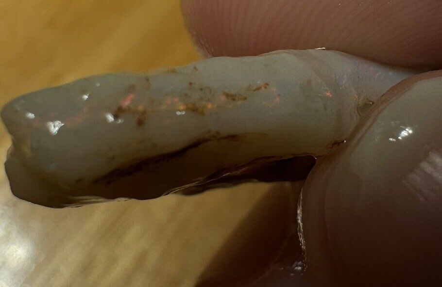 8.6 Carats Solid Rough Coober Pedy Opal Piece with Beautiful Colour B1 shell