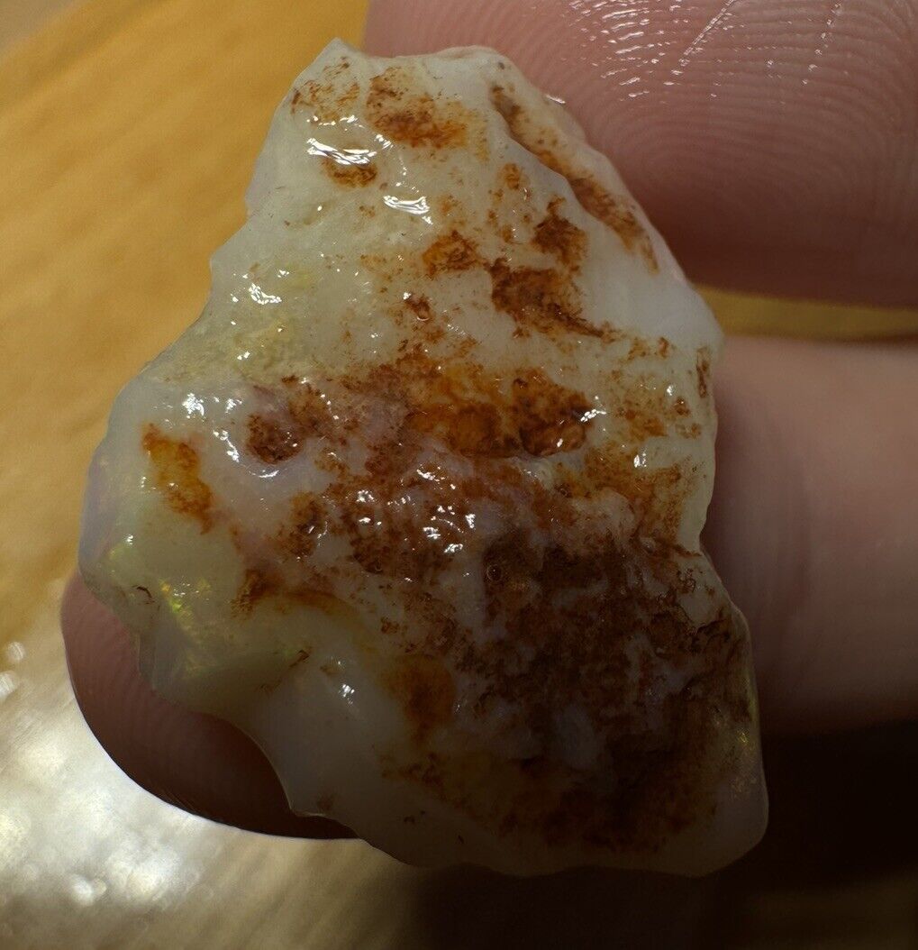 15.5 Carats Solid Rough Coober Pedy Opal Piece with Beautiful Colour B1 shell