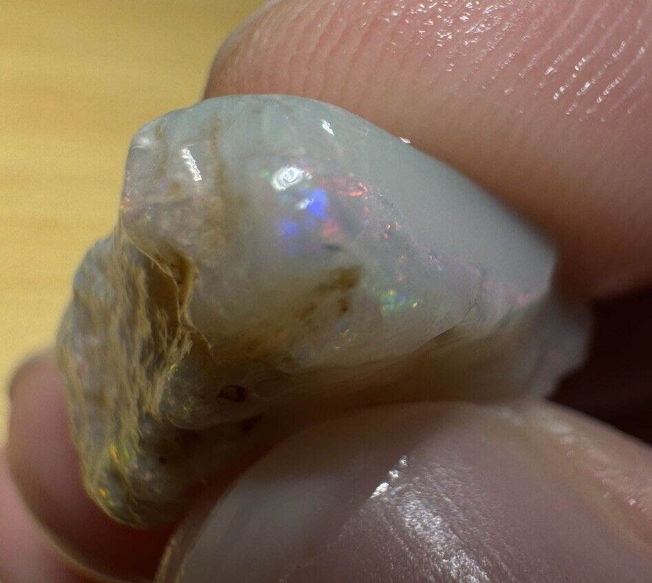 8.6 Carats Solid Rough Coober Pedy Opal Piece with Beautiful Colour C1